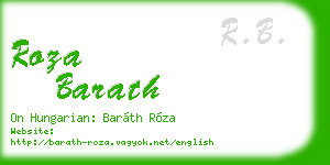 roza barath business card